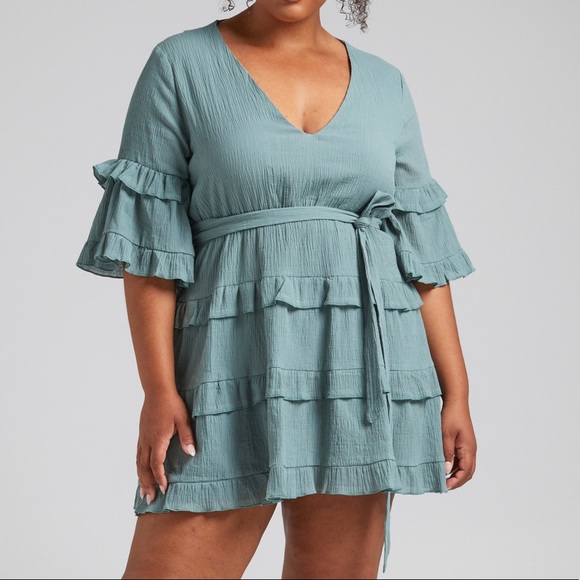 {Showpo.} tie waist tiered mini dress - Picture 8 of 8